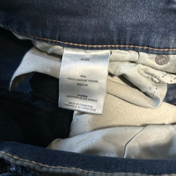 Silver jeans Allan slim fit straight leg jeans 32 waist 30 Length - Picture 4 of 6